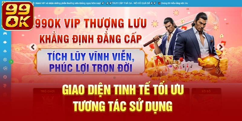 Trang web tinh tế sử dụng các tính năng dễ dàng